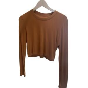 Torn by Ronny Kobo Long sleeve cropped top